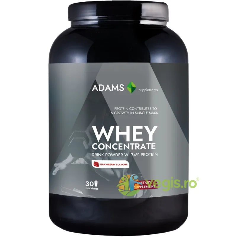 Concentrat Proteic din Zer cu Aroma de Capsuni 908g ADAMS VISION — preț și oferte