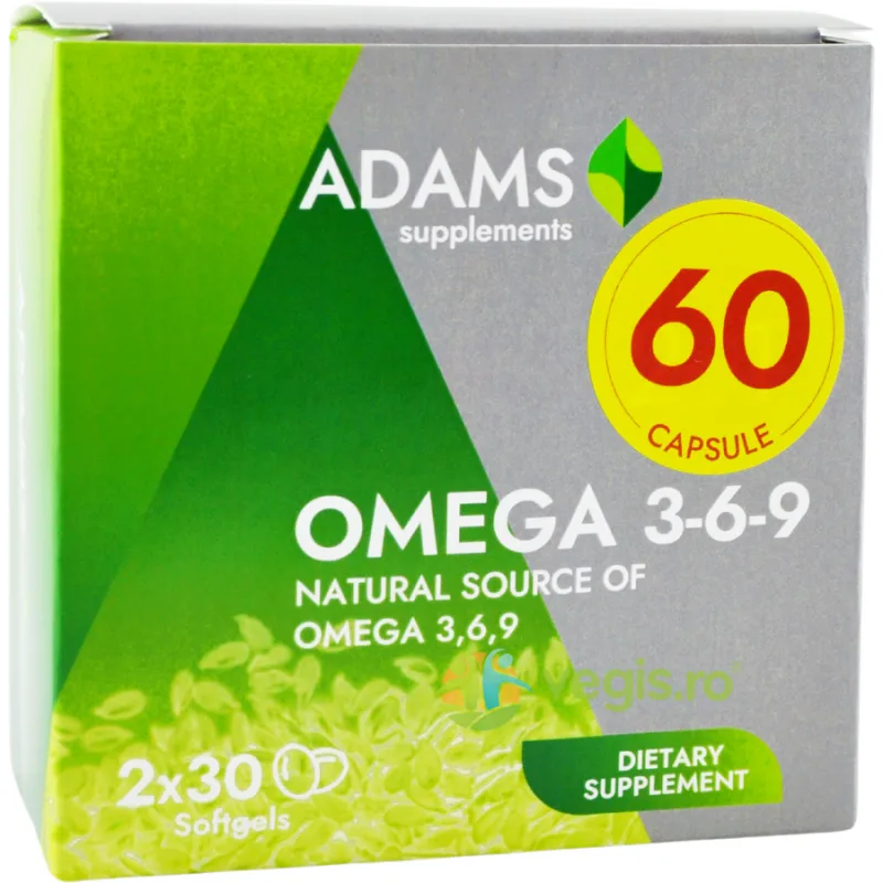 Pachet Omega 3-6-9 60cps (30cps+30cps) ADAMS VISION — preț și oferte