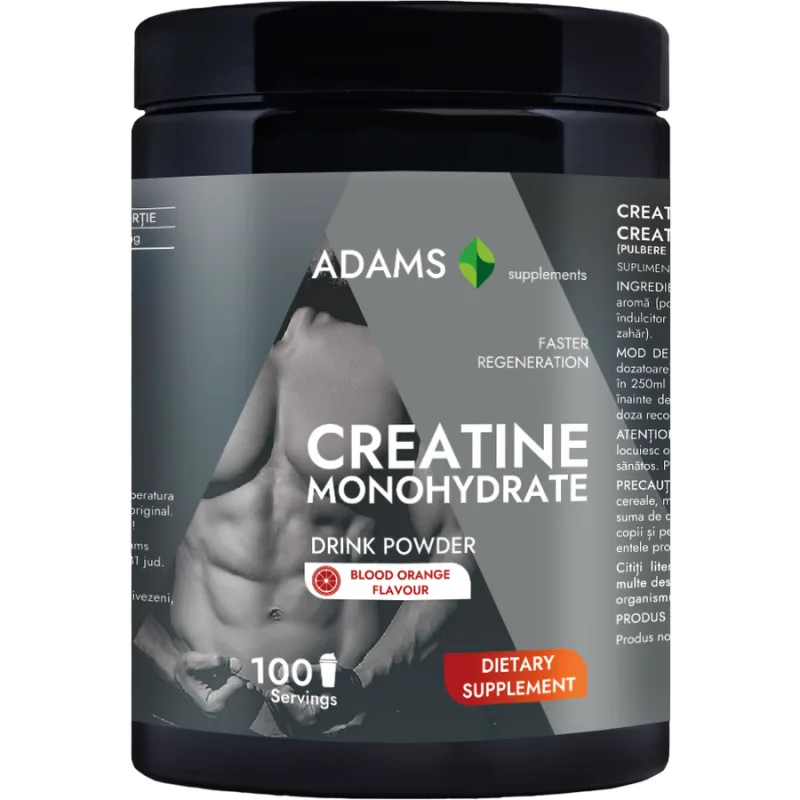 Creatina Monohidrata cu Aroma de Portocala Rosie 400g ADAMS VISION — preț și oferte