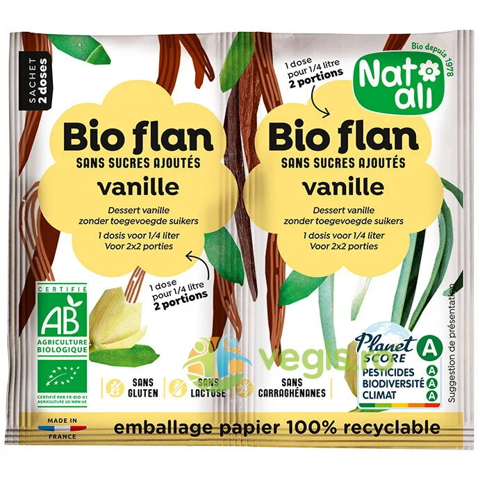 Budinca de Vanilie Ecologica/Bio 2x4.5g NAT-ALI — preț și oferte