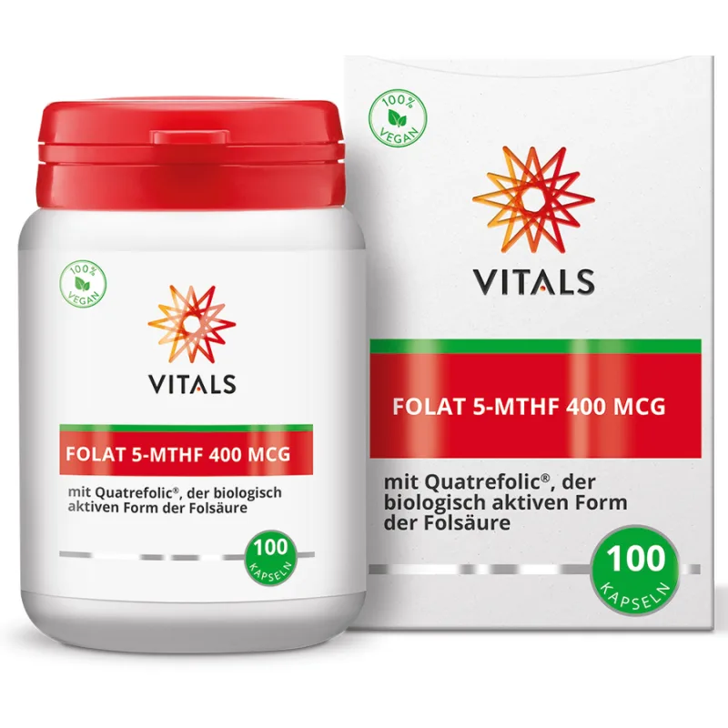 Folate 5-MTHF 400mcg 100cps VITALS — preț și oferte