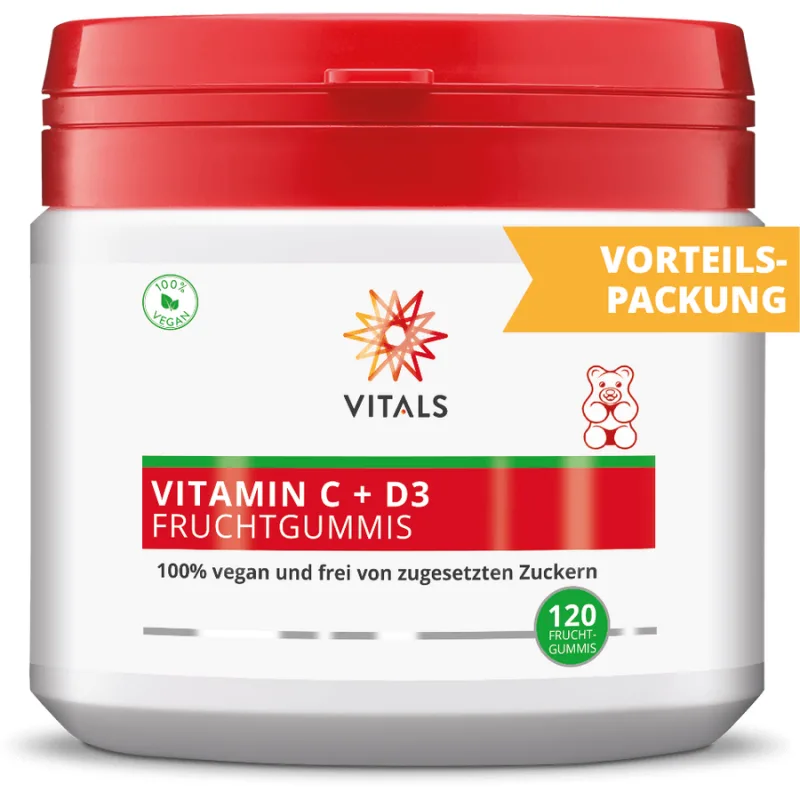Vitamina C + D3 pentru Copii 120 jeleuri VITALS — preț și oferte