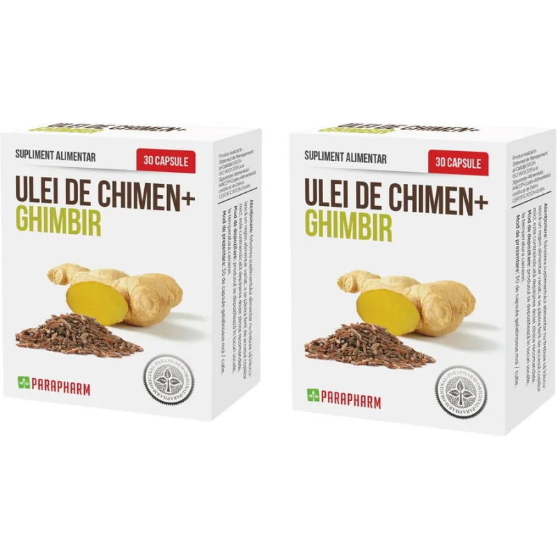 Pachet Ulei de Chimen + Ghimbir 30cps + 30cps Quantum Parapharm — preț și oferte