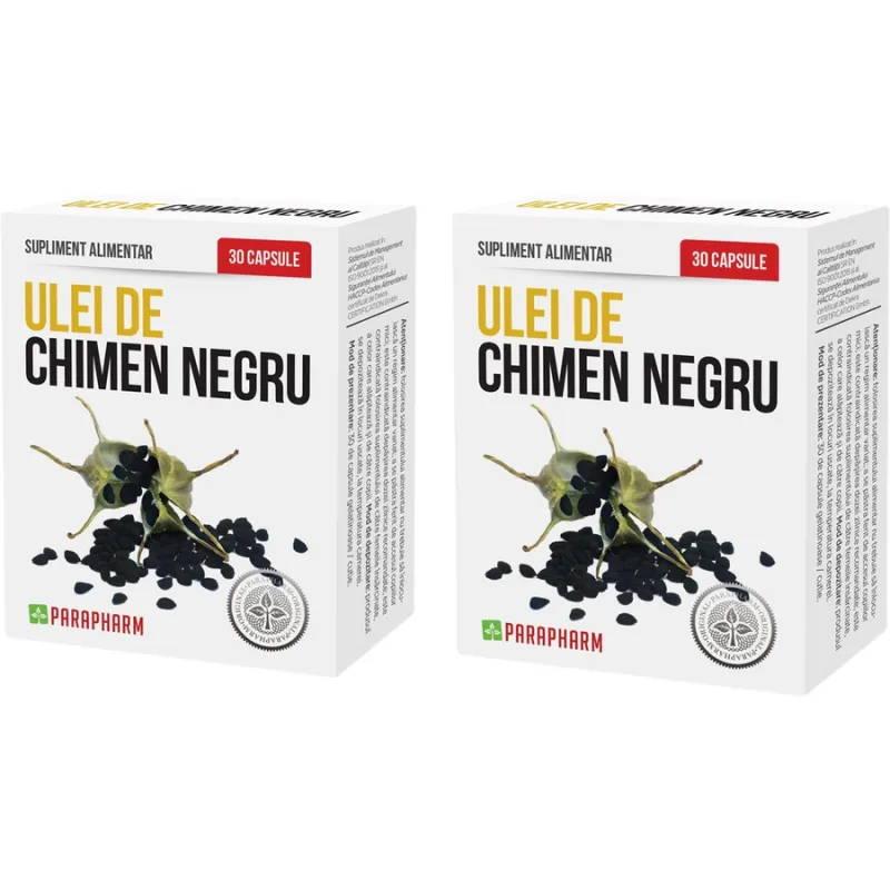 Pachet Ulei de Chimen Negru 30cps + 30cps Quantum Parapharm — preț și oferte