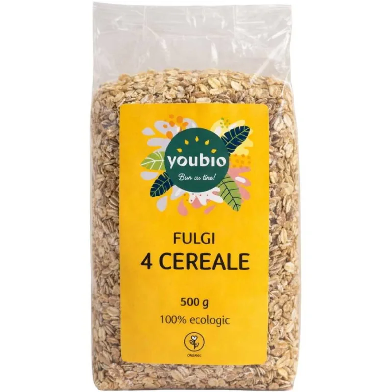 Fulgi din 4 Cereale 500g YOUBIO — preț și oferte