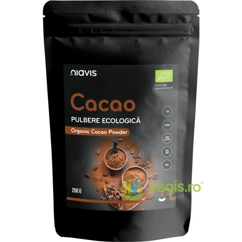 Cacao Pulbere Raw Ecologica/Bio 250g NIAVIS — preț și oferte