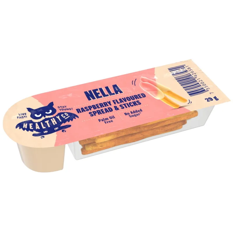 Sticks-uri si Crema de Ciocolata Alba cu Aroma de Zmeura si Stevie fara Zahar Adaugat 29g HEALTHYCO — preț și oferte