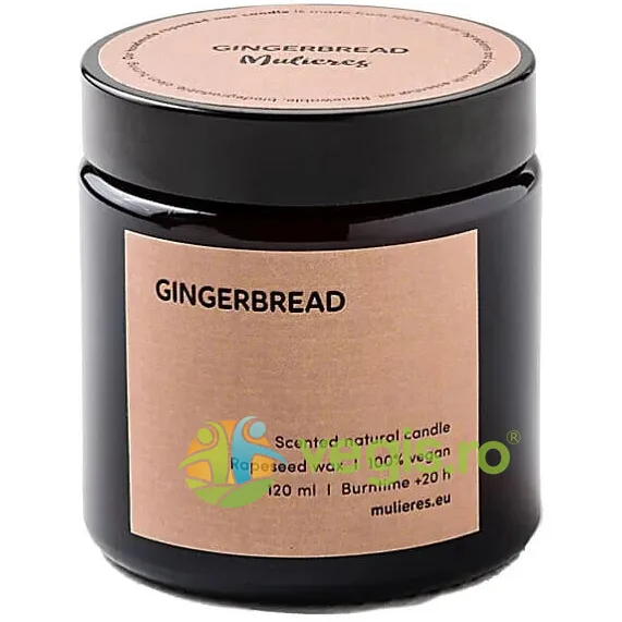 Lumanare Parfumata Naturala Gingerbread 120ml MULIERES — preț și oferte