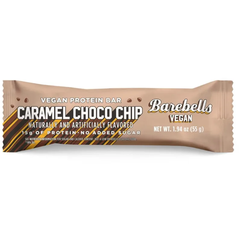 Baton Proteic cu Aroma de Caramel si Chipsuri de Ciocolata fara Zahar Adaugat 55g BAREBELLS — preț și oferte