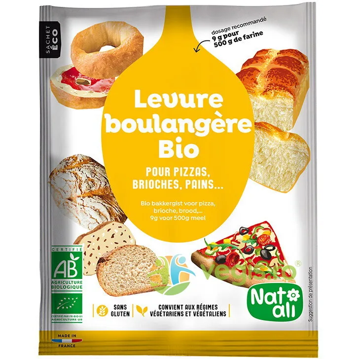 Drojdie de Panificatie Uscata fara Gluten Ecologica/Bio 54g NAT-ALI — preț și oferte