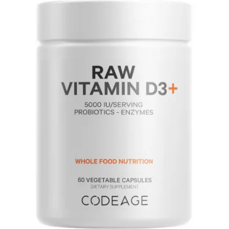 Vitamina D3 5000UI Naturala din Saccharomyces Cerevisiae 60cps CODEAGE — preț și oferte