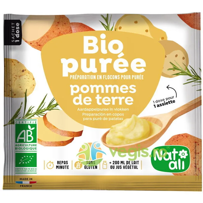 Piure Instant de Cartofi fara Gluten Ecologic/Bio 30g NAT-ALI — preț și oferte