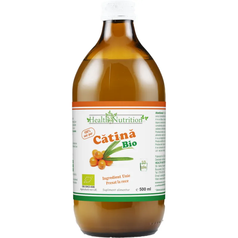 Catina Suc 100% Pur Ecologic/Bio 500ml Health Nutrition — preț și oferte