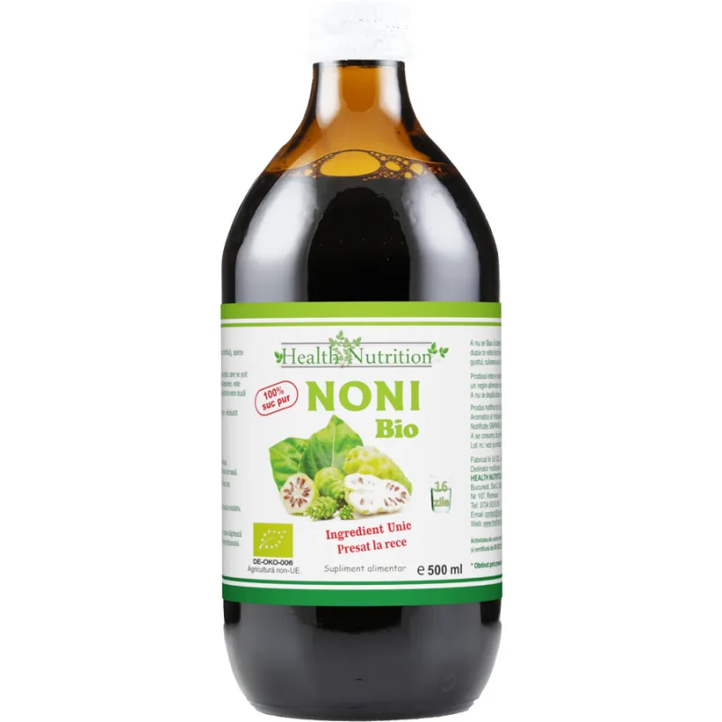 Noni Suc 100% Pur Ecologic/Bio 500ml Health Nutrition — preț și oferte