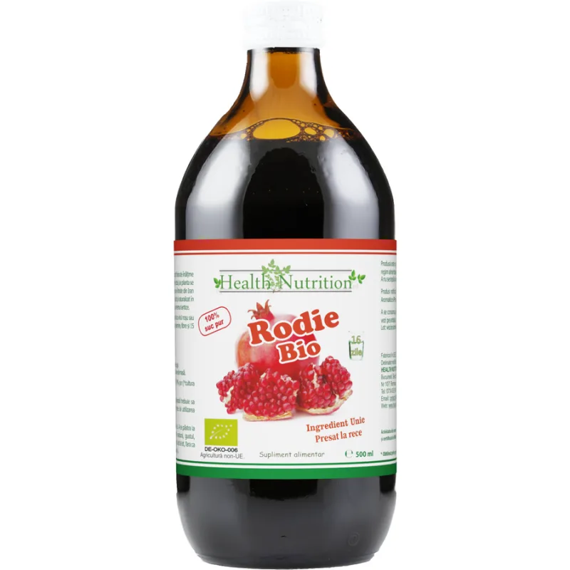 Rodie Suc 100% Pur Ecologic/Bio 500ml Health Nutrition — preț și oferte