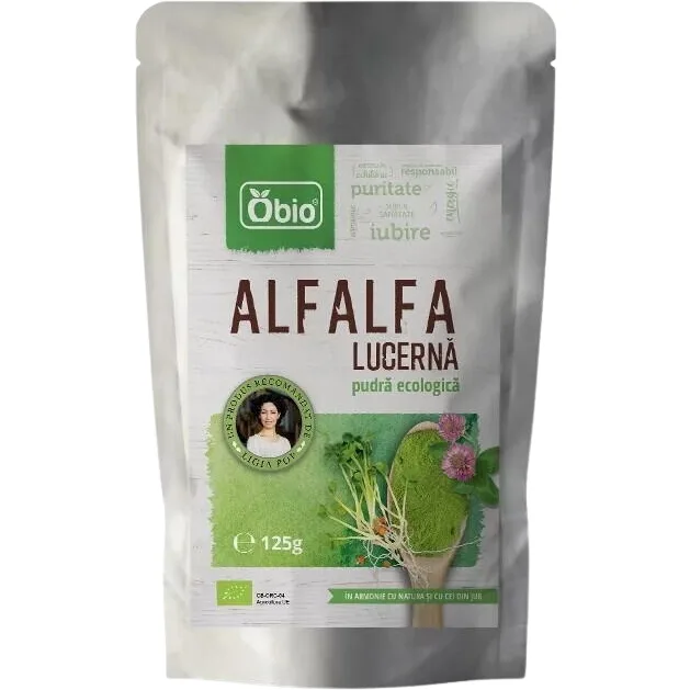 Alfalfa Pulbere Ecologica/Bio 125g OBio — preț și oferte