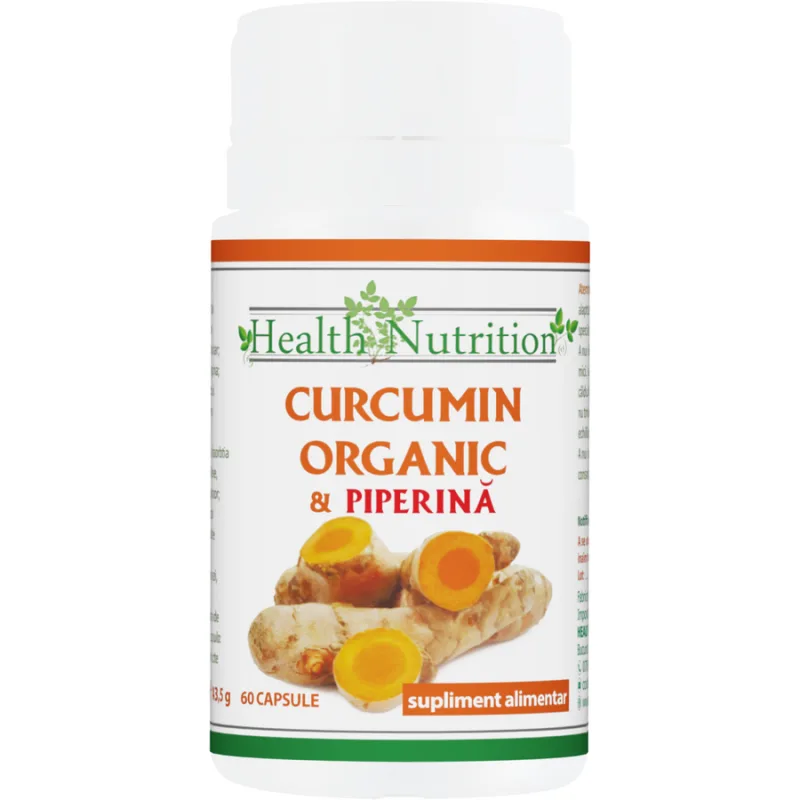 Curcumin Organic + Piperina 60cps Health Nutrition — preț și oferte