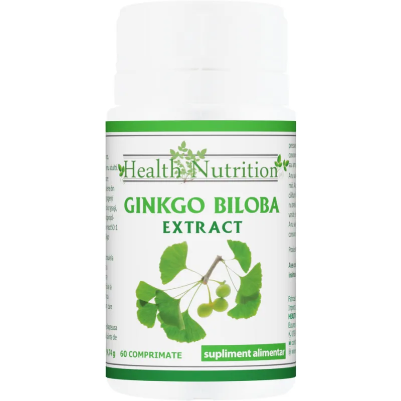 Ginkgo Biloba Extract 60cpr Health Nutrition — preț și oferte
