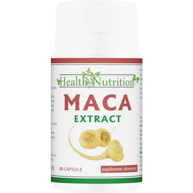 Maca Extract 2500mg 60cps Health Nutrition — preț și oferte