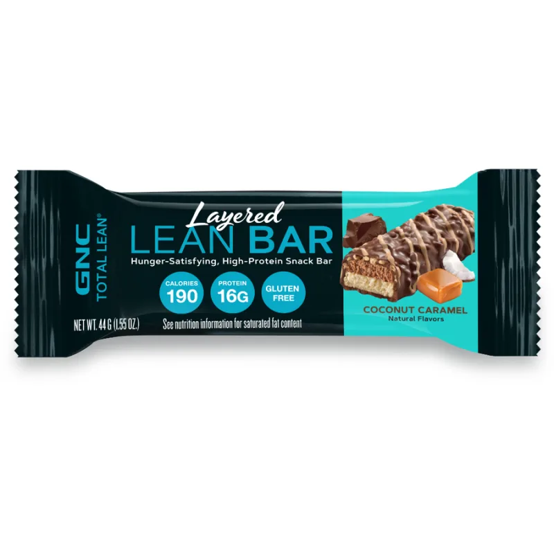 Baton Proteic cu Aroma de Caramel si Cocos fara Gluten 44g GNC — preț și oferte