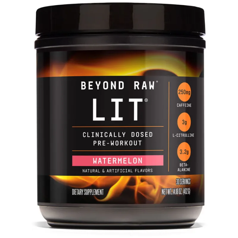 Pre-Workout LIT cu Aroma de Pepene 402g BEYOND&nbsp;RAW — preț și oferte