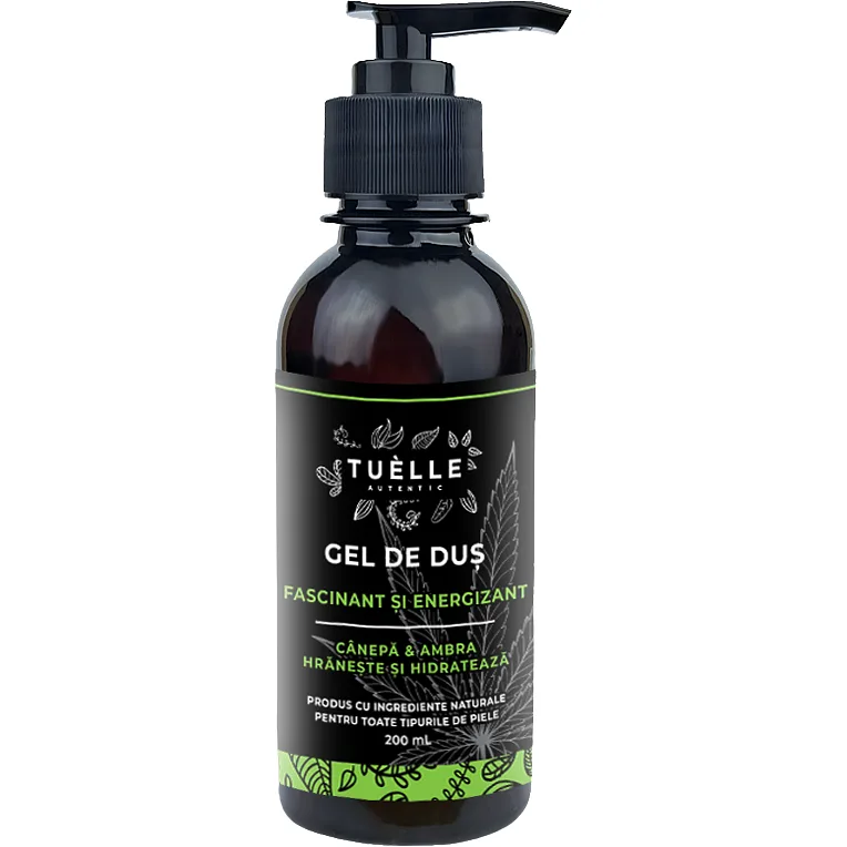 Gel de Dus cu Canepa si Ambra 200ml TUELLE AUTENTIC — preț și oferte