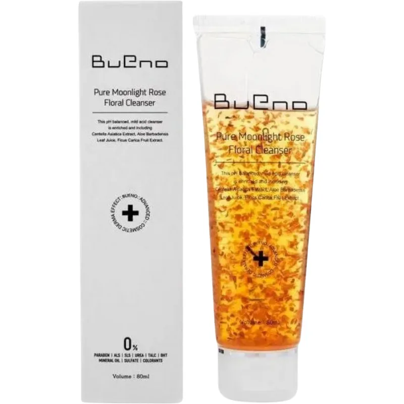Gel de Curatare Subacidic pentru Controlul Sebumului cu Petale de Trandafir Pure Moonlight Rose Floral Cleanser 80ml Bueno — preț și oferte