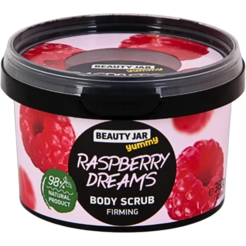 Scrub pentru corp cu efect de fermitate Raspberry Dreams Yummy, 360g, Beauty Jar — preț și oferte