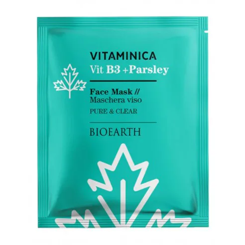 Masca Servetel pentru Ten cu Niacinamida si Patrunjel 15ml Bioearth — preț și oferte