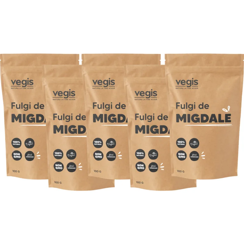 Pachet Fulgi de Migdale 500g (5 x 100g) VEGIS — preț și oferte