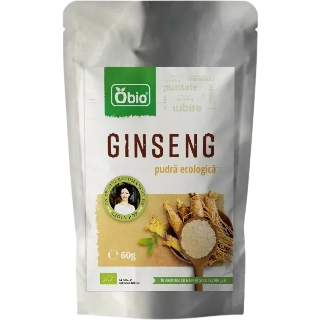 Ginseng Panax Pudra Ecologica/Bio 60g OBio — preț și oferte
