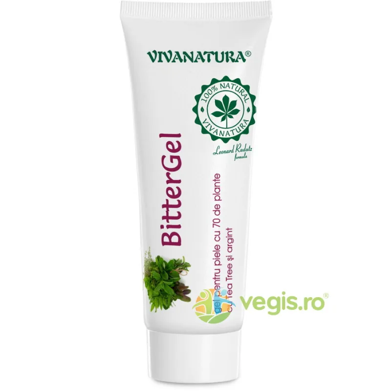Bitter Gel cu 70 de Plante, Ulei de Tea Tree si Argint 20ml VIVA&nbsp;NATURA — preț și oferte