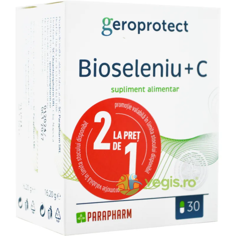 Pachet Bioseleniu + Vitamina C 30cps+30cps Quantum Parapharm — preț și oferte