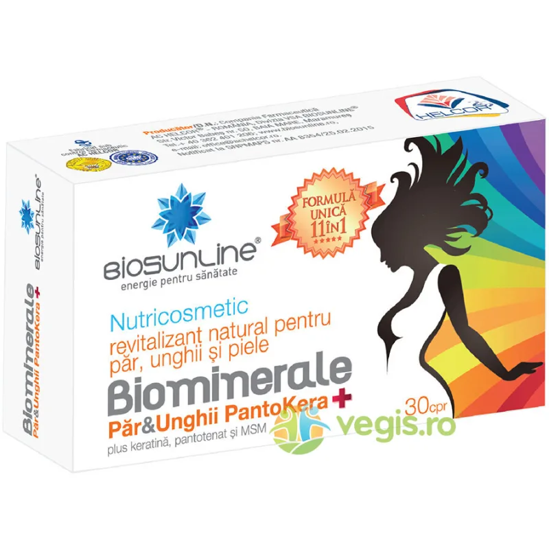 Biominerale Par Si Unghii Pantokera+ 30cpr BIOSUNLINE — preț și oferte