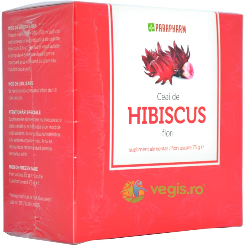 Ceai Hibiscus 75g Quantum Parapharm — preț și oferte