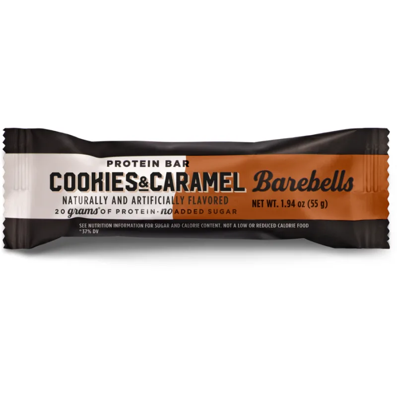 Baton Proteic cu Aroma de Biscuiti si Caramel fara Zahar Adaugat 55g BAREBELLS — preț și oferte