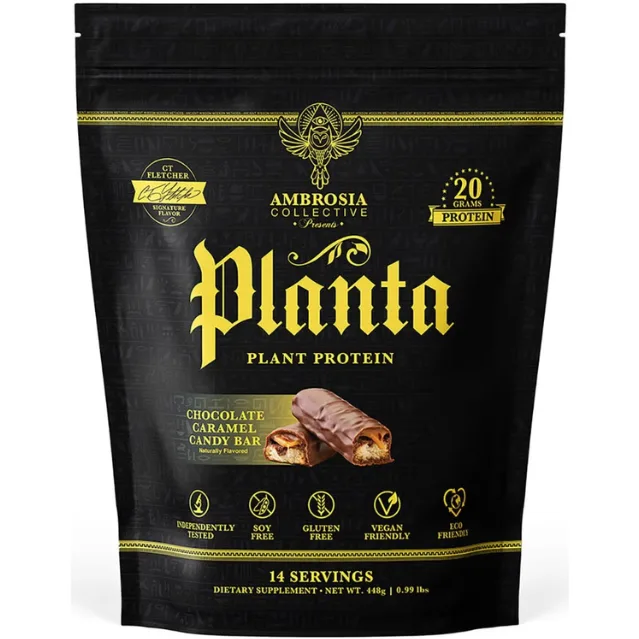 Proteina Vegana cu Aroma de Baton de Ciocolata cu Caramel 410.2g AMBROSIA&nbsp;COLLECTIVE — preț și oferte