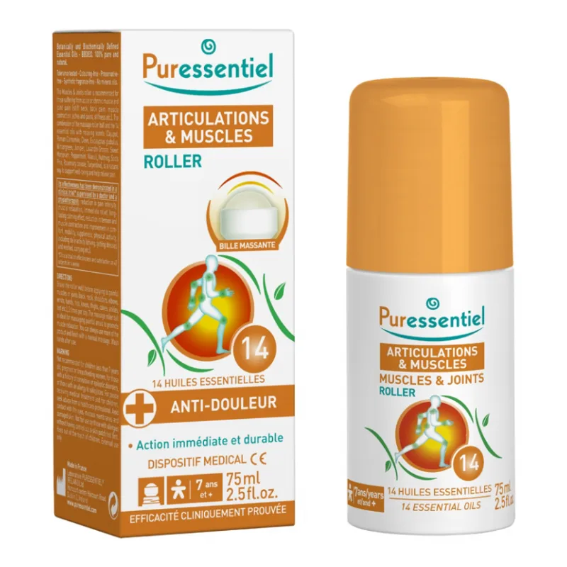 Roller antireumatic cu 14 uleiuri esentiale, 75 ml, Puressentiel — preț și oferte