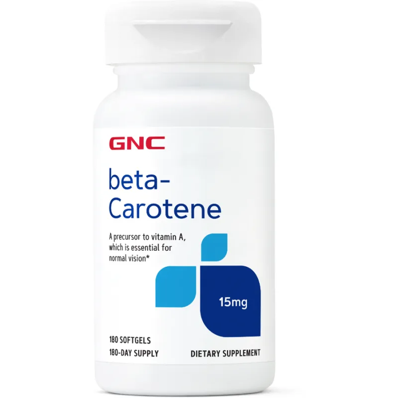 Beta-caroten Antioxidant pentru Piele si Vedere cu 15mg 180cps GNC — preț și oferte
