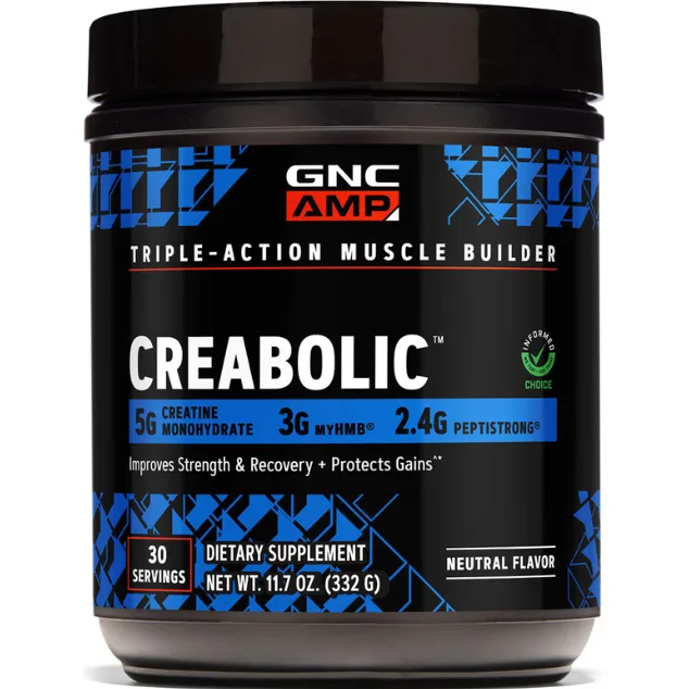 Creatina Monohidrata pentru Forta si Masa Musculara fara Aroma 332g GNC — preț și oferte