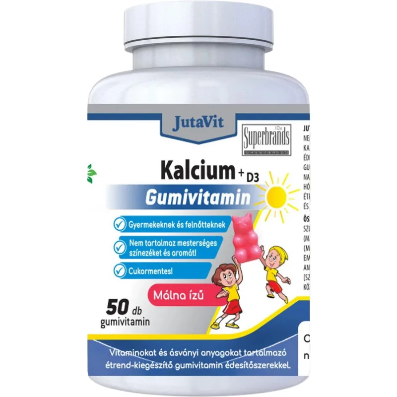 Calciu + D3 Vitamine Gumate pentru Copii si Adulti 50tb JUTAVIT — preț și oferte