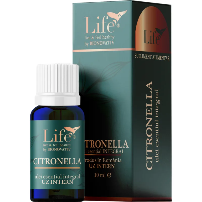 Ulei Esential Integral de Citronella pentru Uz Intern 10ml BIONOVATIV — preț și oferte