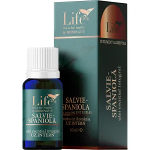 Ulei Esential Integral de Salvie Spaniola pentru Uz Intern 10ml