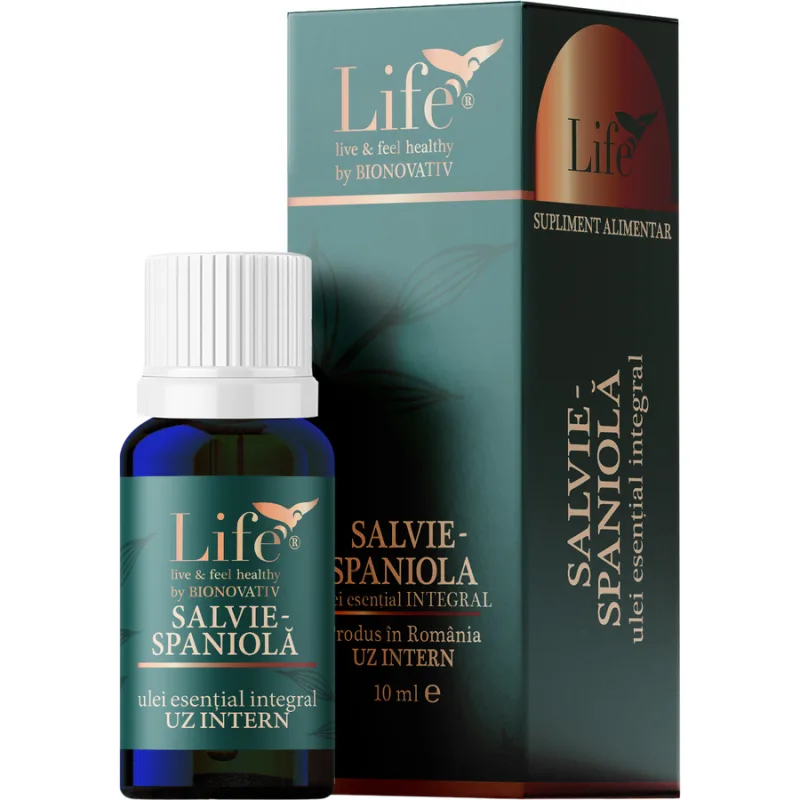 Ulei Esential Integral de Salvie Spaniola pentru Uz Intern 10ml BIONOVATIV — preț și oferte