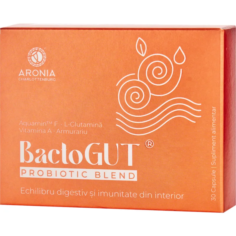 BactoGUT® Formula Premium pentru Digestie Echilibrata si Imunitate Puternica 30cps ARONIA CHARLOTTENBURG — preț și oferte