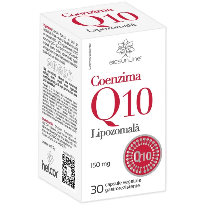 Coenzima Q10 Lipozomala 150mg 30cps gastrorezistente BIOSUNLINE — preț și oferte