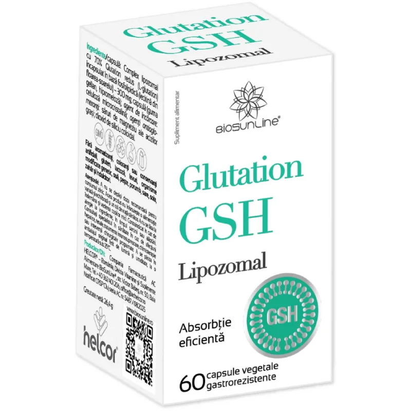 Glutation Lipozomal GSH 60cps BIOSUNLINE — preț și oferte