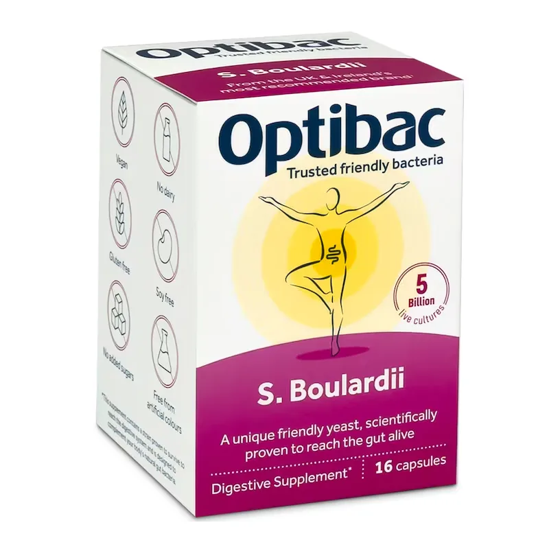 Probiotic Saccharomyces Boulardii, 16 capsule, OptiBac — preț și oferte