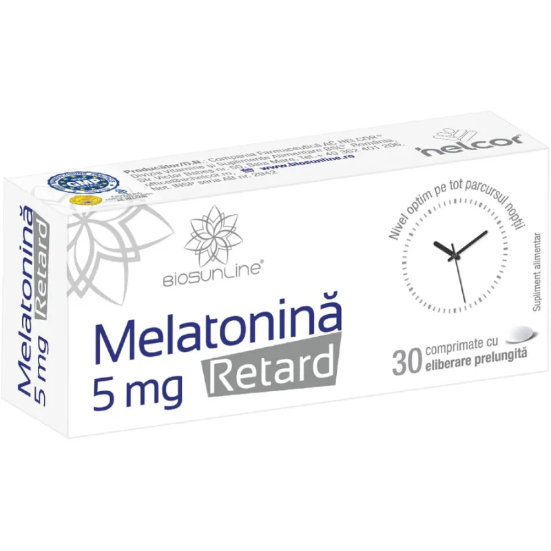 Melatonina Retard 5mg 30cpr cu eliberare prelungita BIOSUNLINE — preț și oferte