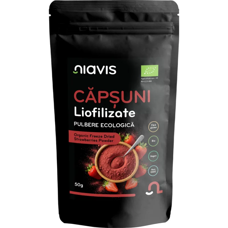 Capsuni Liofilizate Pulbere Ecologica/Bio 50g NIAVIS — preț și oferte